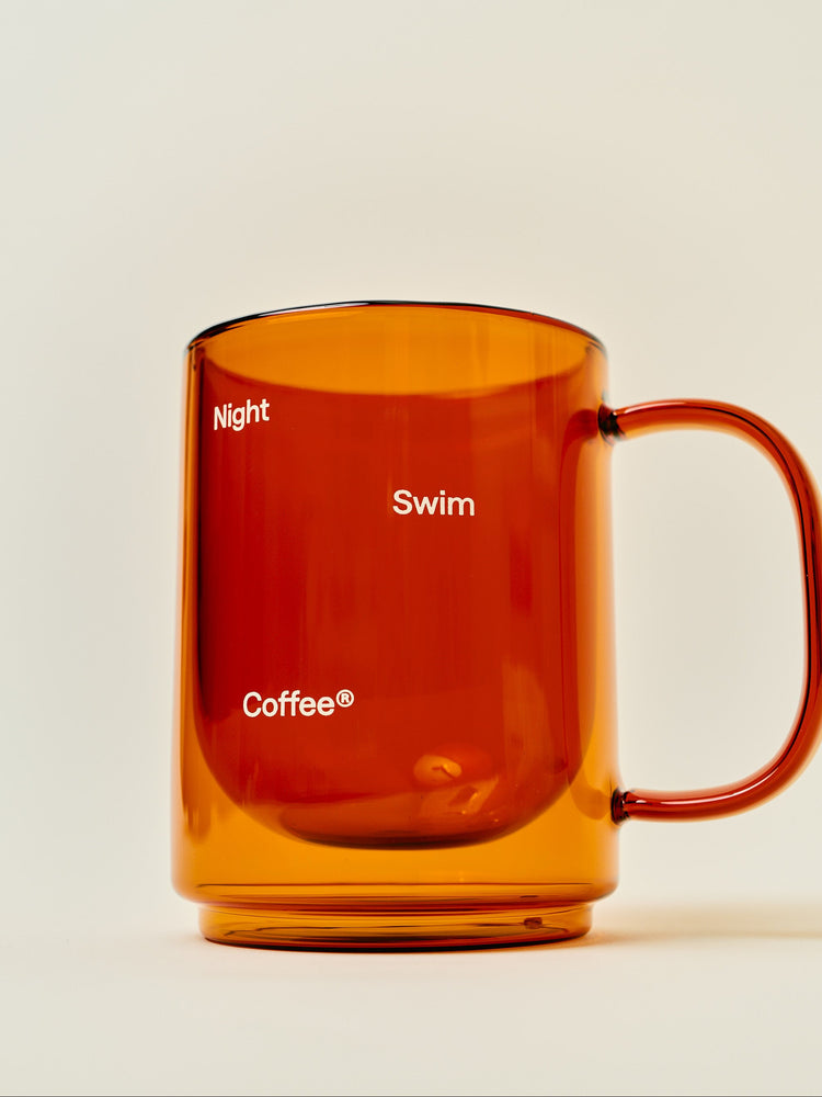 Night Swim Coffee Glass 12oz Mug